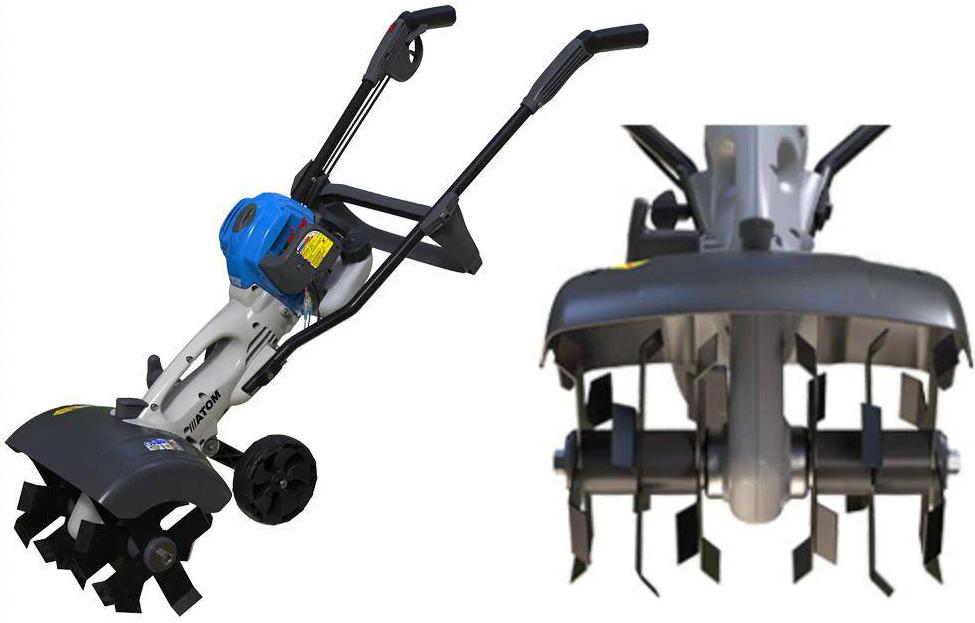 Atom 58v Battery 6 Tine Tiller