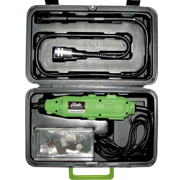 ROK 130w Straight Grinder with 80pc Kit