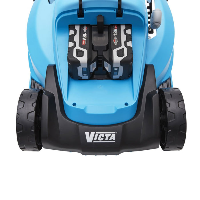 Victa 18.0v 4amp 37cm Corvette Cut & Catch TWIN Battery Mower Kit
